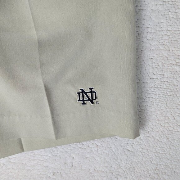 Ladies Cutter & Buck Notre Dame Khaki Shorts Size 8 Polyester Rayon - Picture 3 of 6